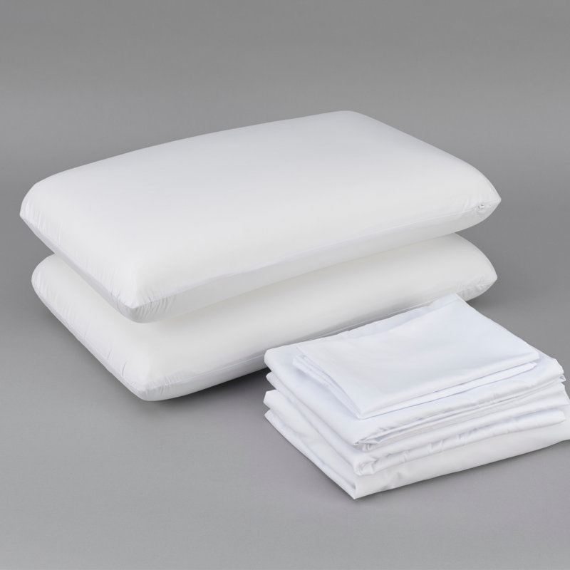 Cooling with HEIQ Bedding Bundle Cal King: oreillers en mousse viscoélastique, ensemble de draps, protège-matelas