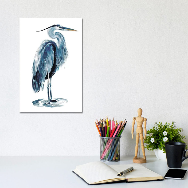 Blue Heron I by Jennifer Paxton Parker - No Frame Gallery-Wrapped Canvas Giclée on Canvas, 30.48cm H x 20.32cm W