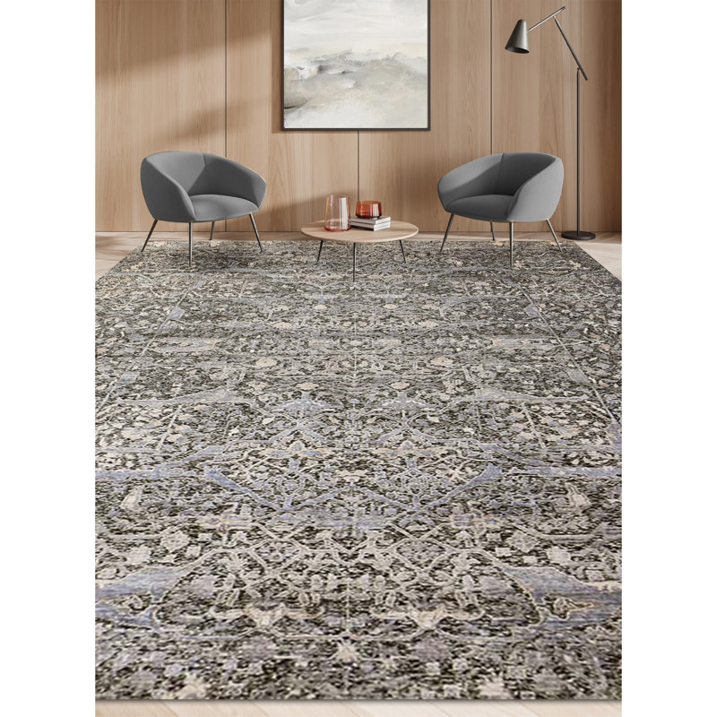 Floral Area Rug, Rectangle 9' x 12'