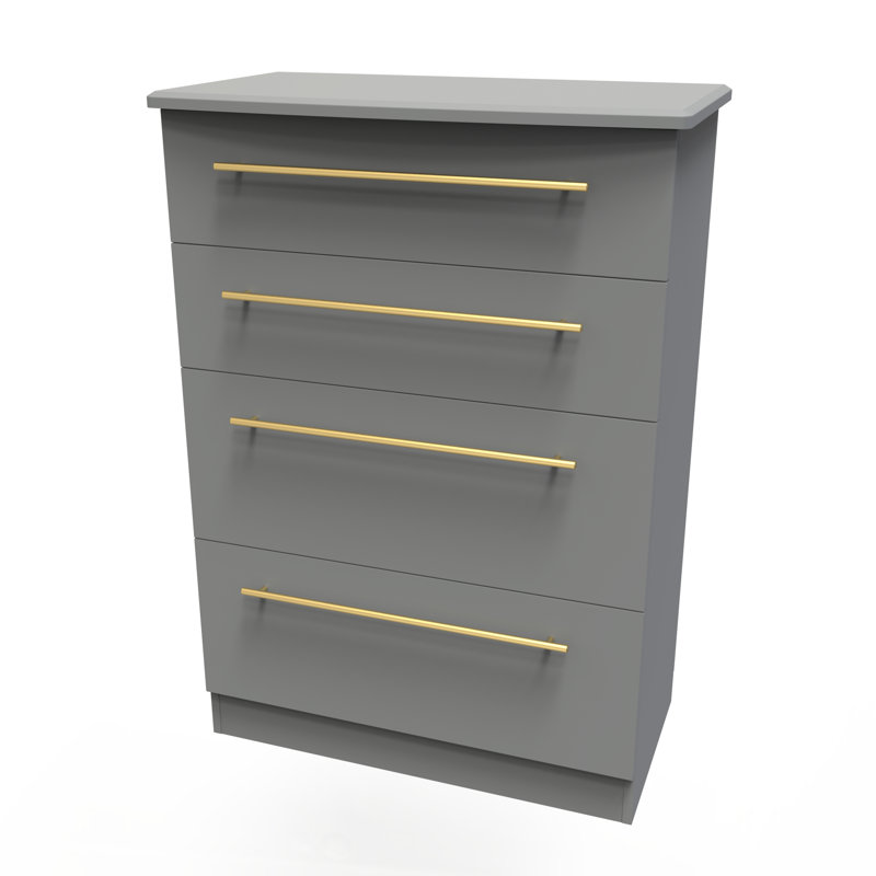 Fully Assembled Aike 4 Drawer 76.5Cm W Chest of Drawers
