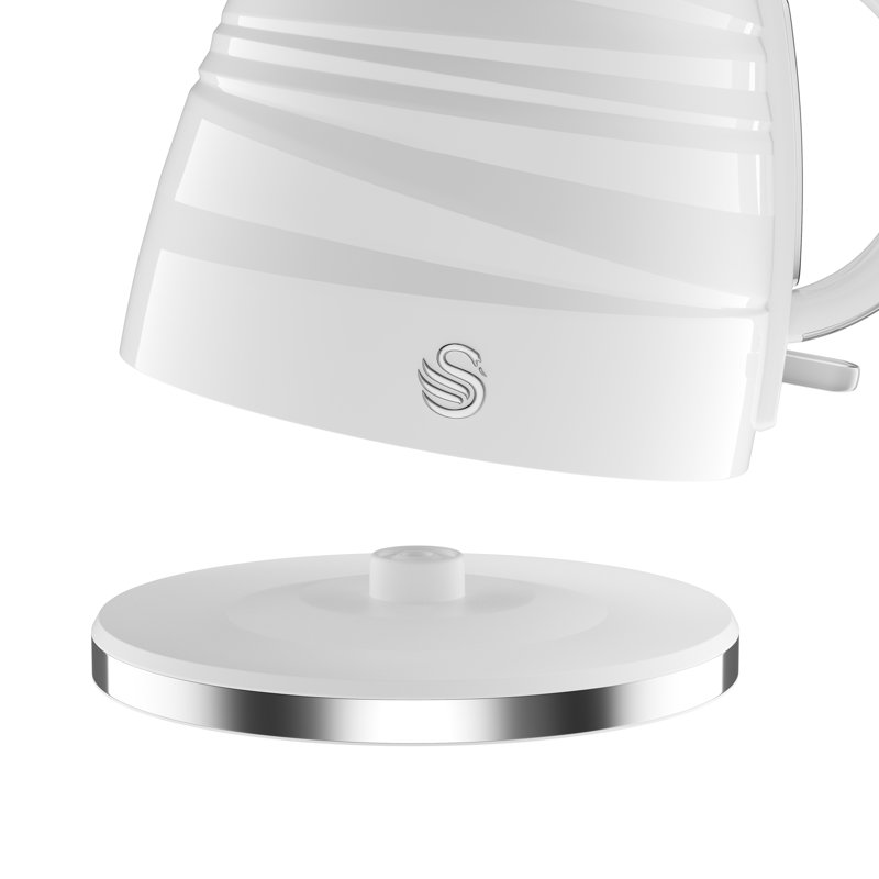 Swan, Symphony 1.7 Litre Jug Kettle with Fast Boil, 360 Degree Base, 3000 Watts, White
