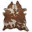 Angelou 6' X 7' Brown and White Genuine Cowhide Area Rug-449190698