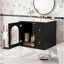Ensemble de meuble-lavabo mural 24 po pour petit espace, armoire de salle de bain avec lavabo en céramique, 2 tiroirs et 1 porte à fermeture en douceur