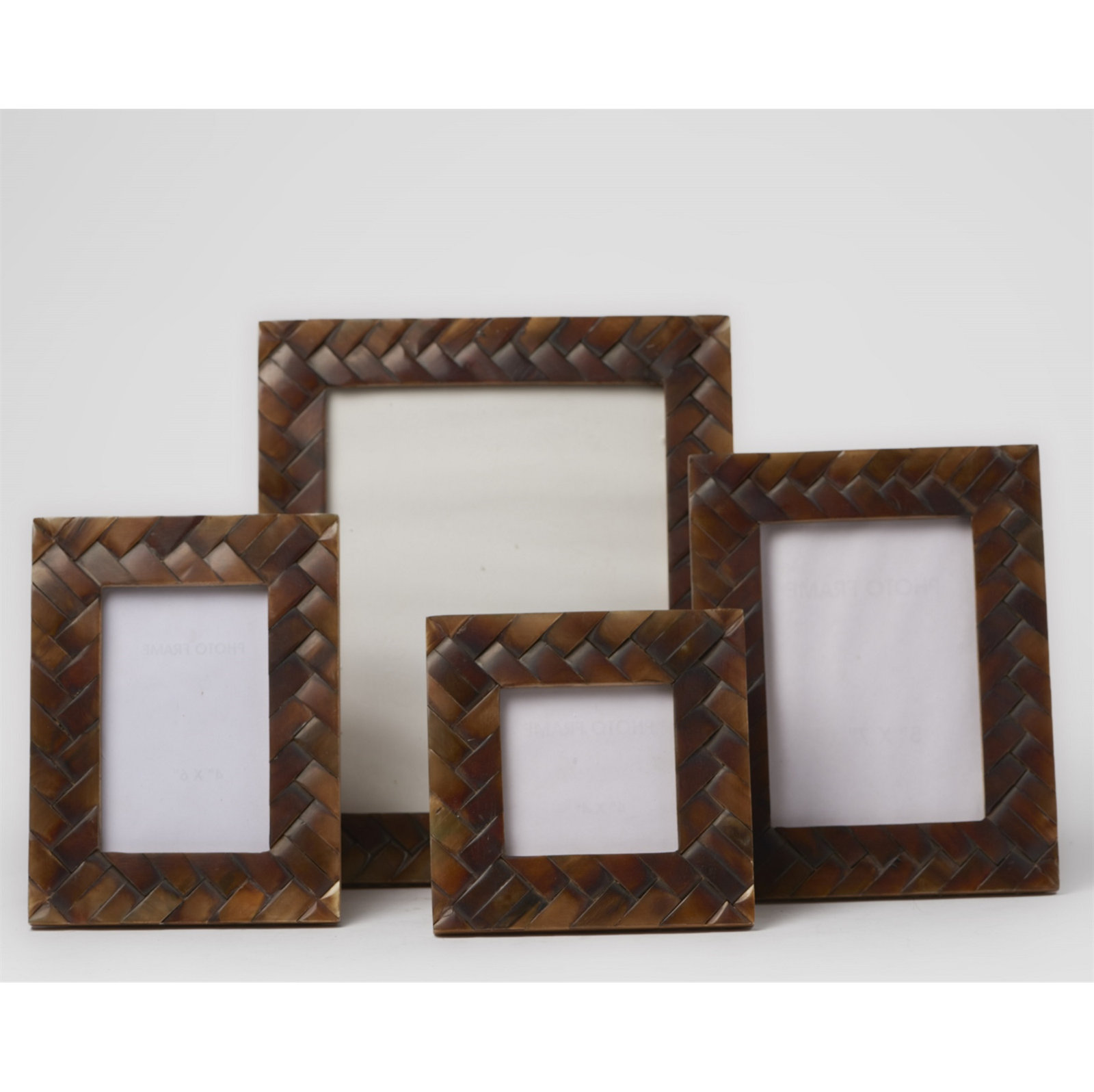 Zephyr Bone Embossed Picture Frame, 4" x 6", White