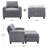 Storage Upholstered Armchair with Ottoman-2068325259