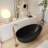 55.11'' Freestanding Soaking Bathtub Solid Surface Stone Resin Freestanding Tub-111987388
