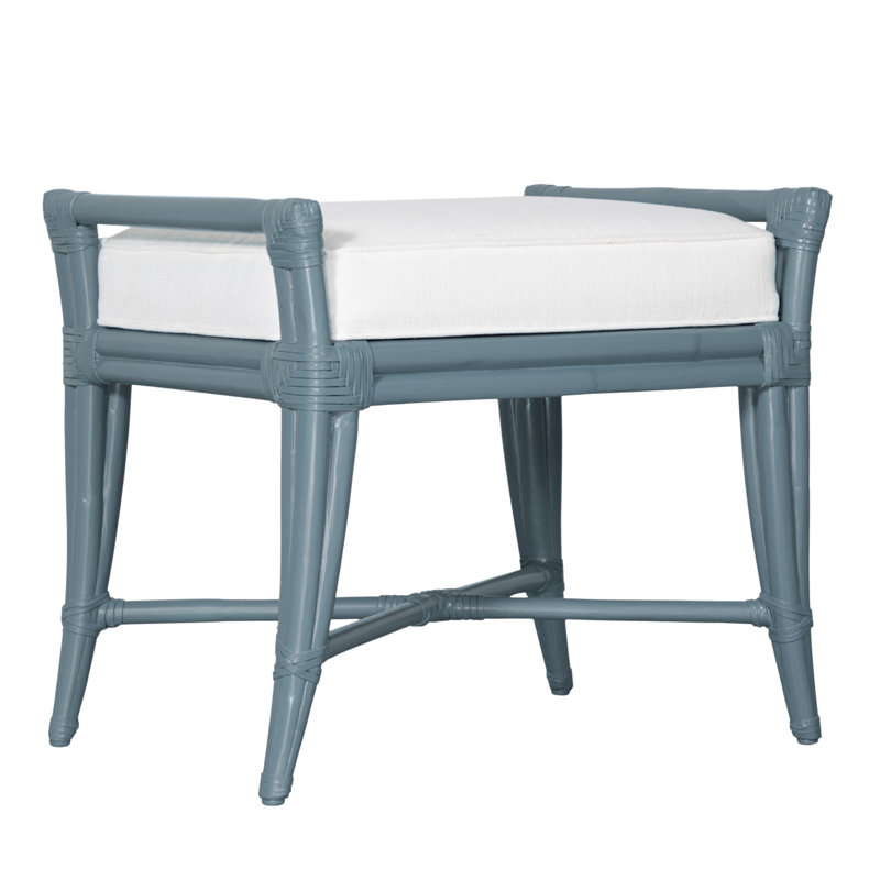 Malacca Upholstered Bench, Regatta Blue