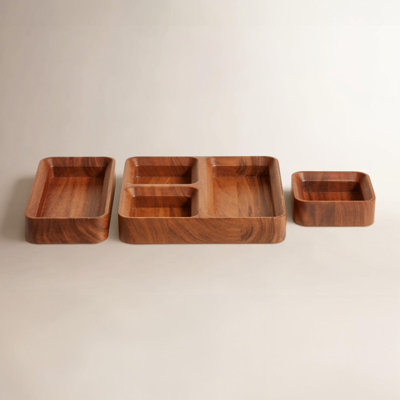 Square One Wood Desk Organizer