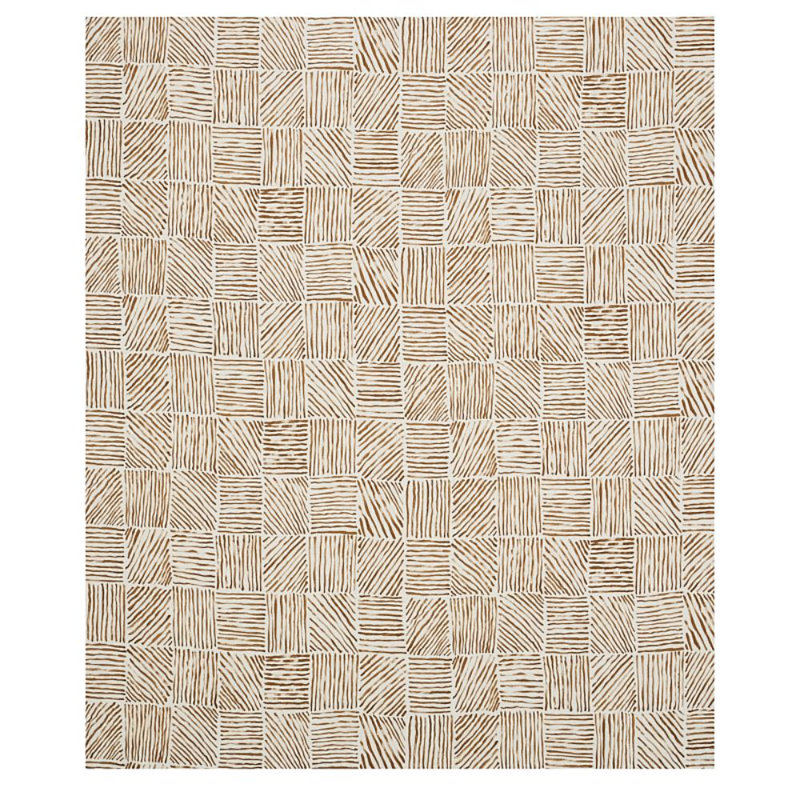 Tissu Katama Schumacher x Caroline Z Hurley, Caramel