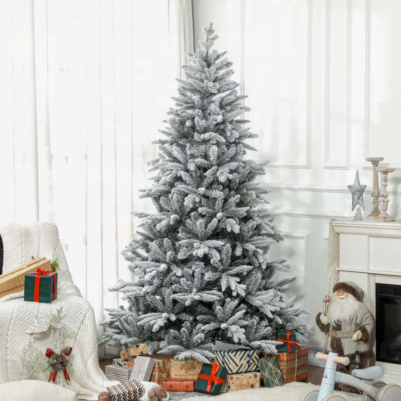 Arbre de Noël artificiel enneigé 7 pi, H 7 pi