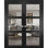 Portes doubles intérieures françaises pleines Lucia 2555 Noir mat avec vitrage clair, cadre et finitions en bois massif, idéales pour une chambre ou un dressing. Portes robustes 48 x 80 (2 x 24 x 80). Vitrage clair.