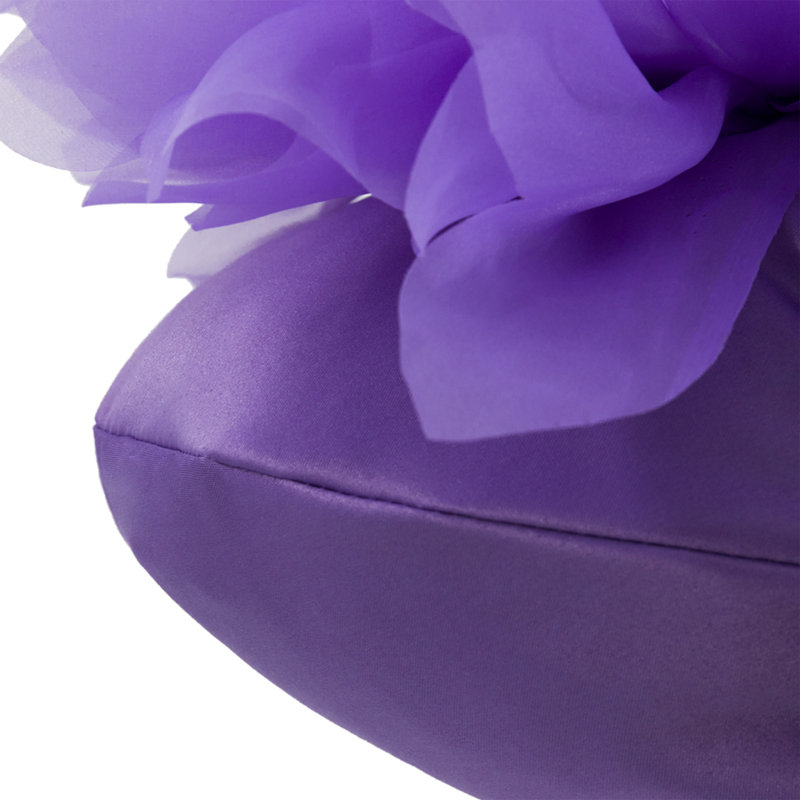  Coussin décoratif brodé réversible, Mauve