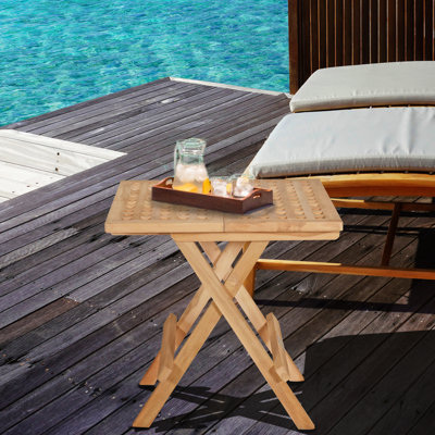 Square Folding Outdoor Side Table , 20'' in. W 20'' in. D