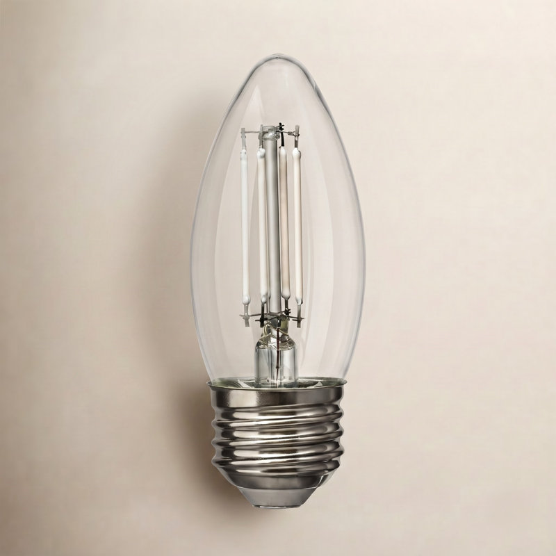 Ampoule de style Edison à DEL de 5 W à culot moyen avec ampoule E-26 de 5 W à culot moyen en forme de torpille à DEL de Visual Comfort & Co.