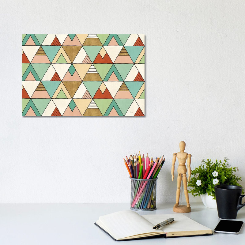 Southwest Geo X by Veronique Charron - Wrapped Canvas Print, 20.32 cm H x 30.48 cm W
