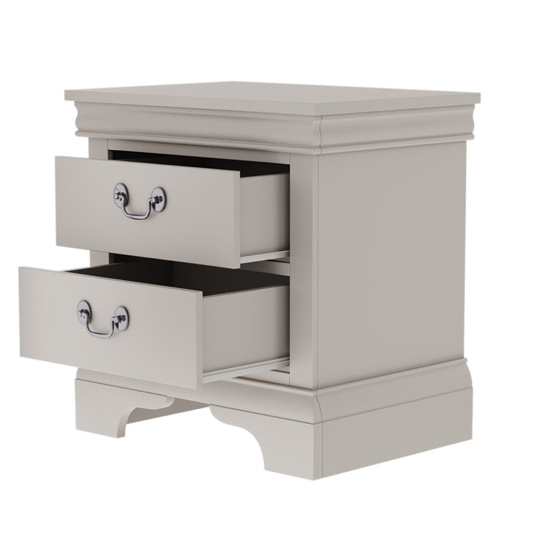 Table de chevet classique, Blanc