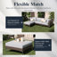 Ensemble de conversation pour canapé modulaire d'extérieur en rotin 10 pièces Layinsun avec coussins épais pour la pelouse et le jardin-850006609