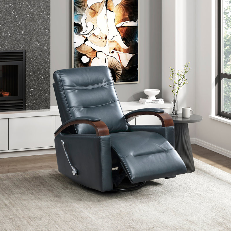 Swivel Gliding Recliner, Navy