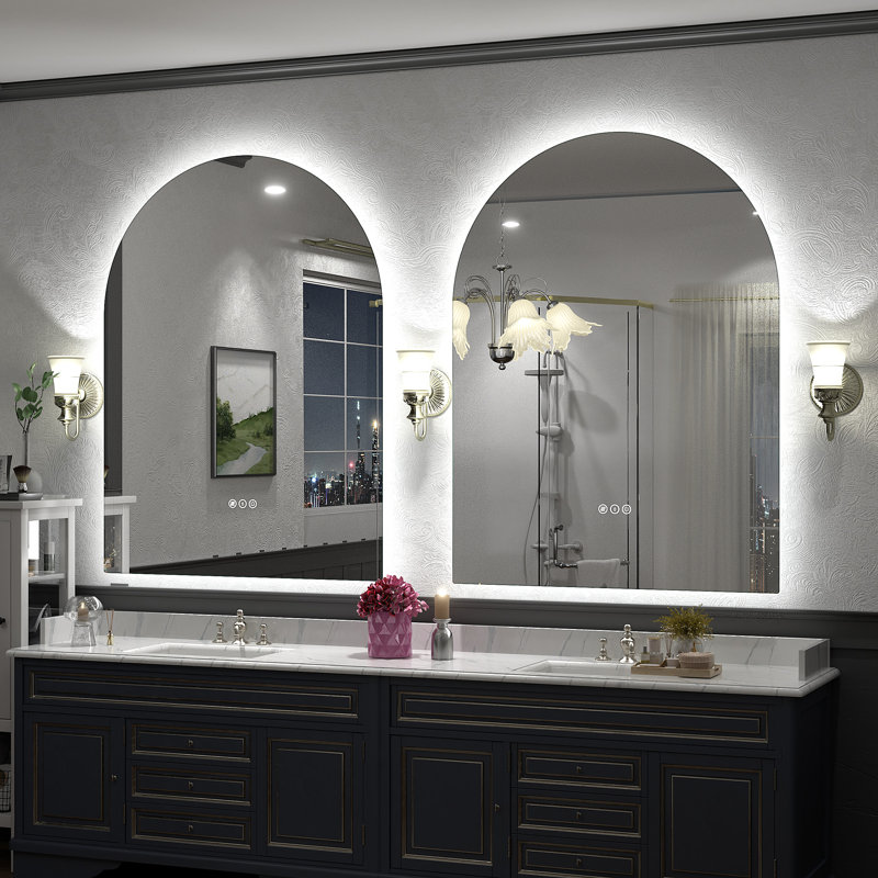 Aevar LED Lighted Wall Mirror, 48" x 36"