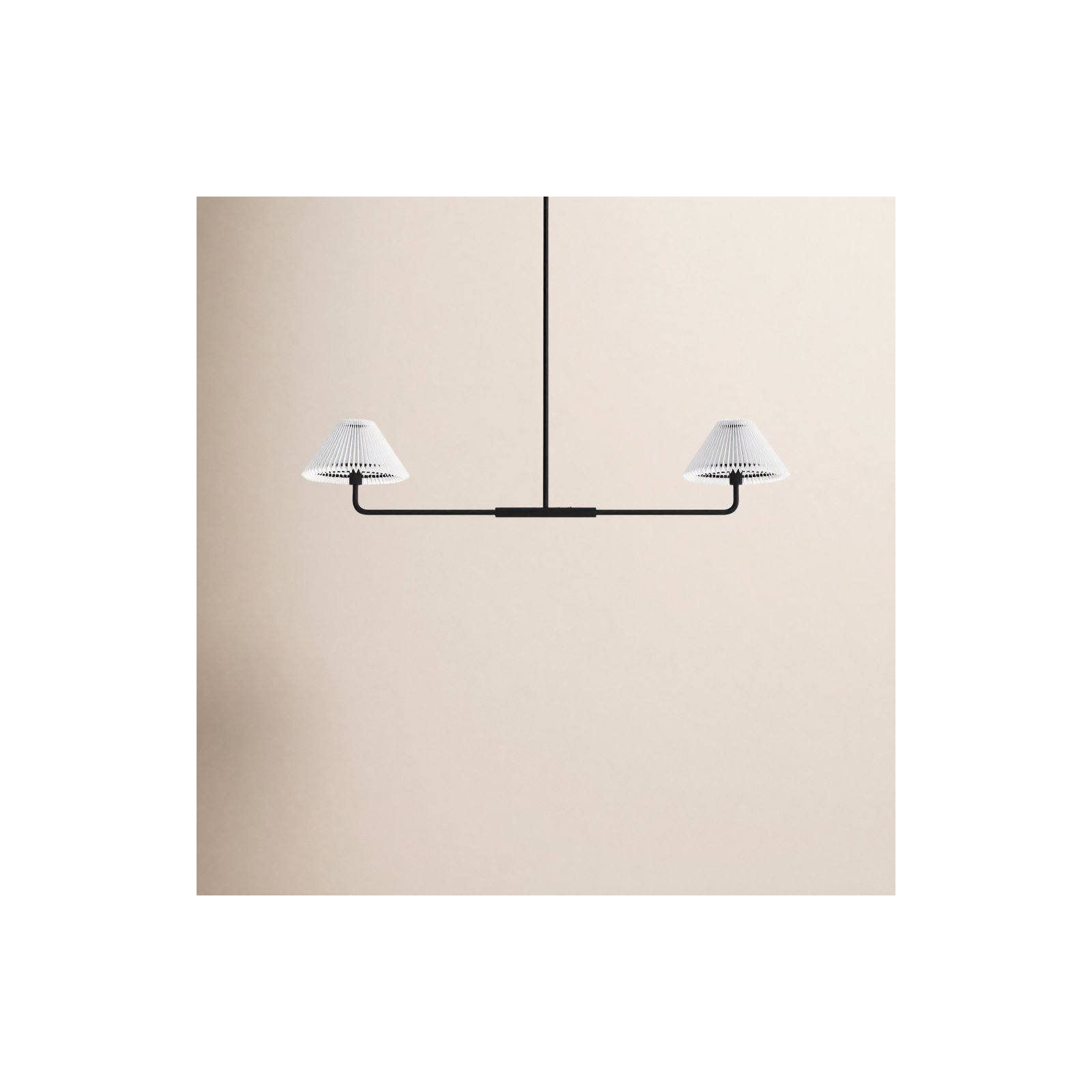 Pearson 2 - Light Unique Modern Linear Chandelier, Matte Black