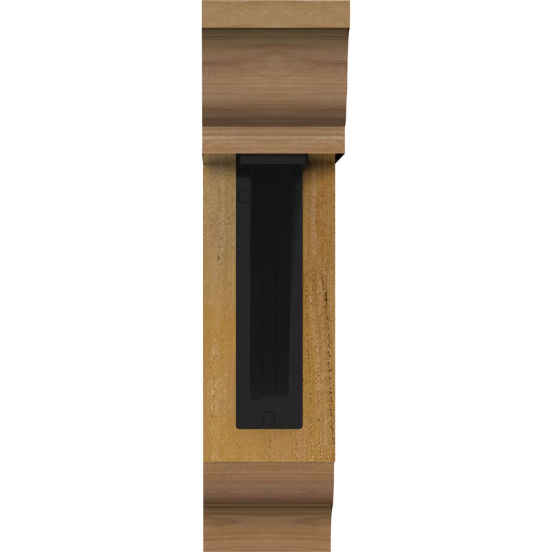 Triple support de fer Galveston, H 16 po x P 13 1/2 po, Cèdre rouge de l'Ouest l 4 po x T 4 po (sciage br