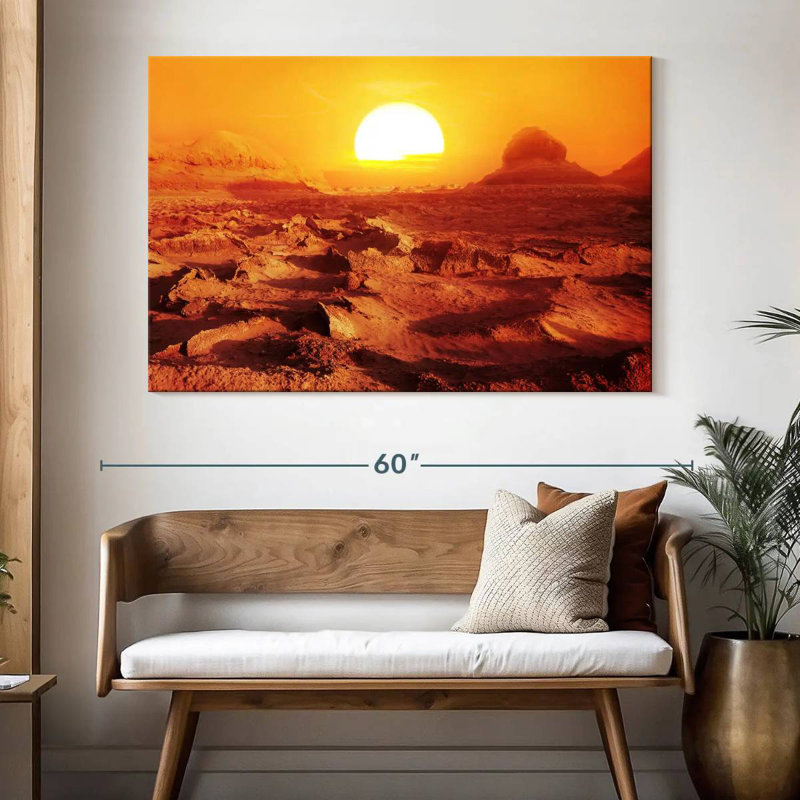 Coucher de soleil sur le désert persan d'Alvord, H 34 po x l 51 po
