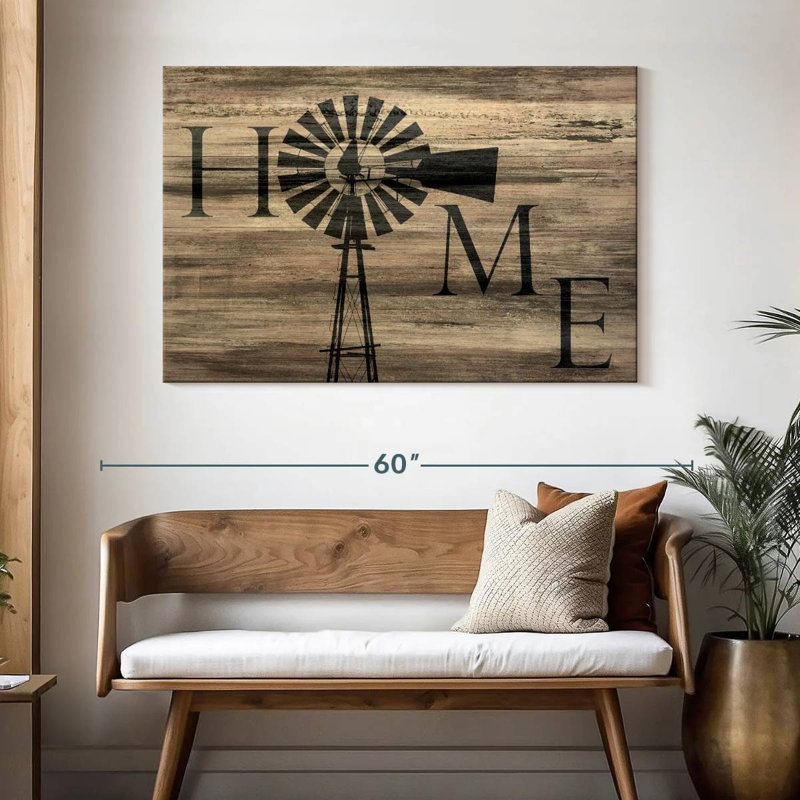 Windmill Home Wall Sign, 32" H x 48" W
