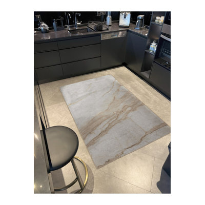Abstract Marble Creative Modern Decorative Machine Washable Area Rug