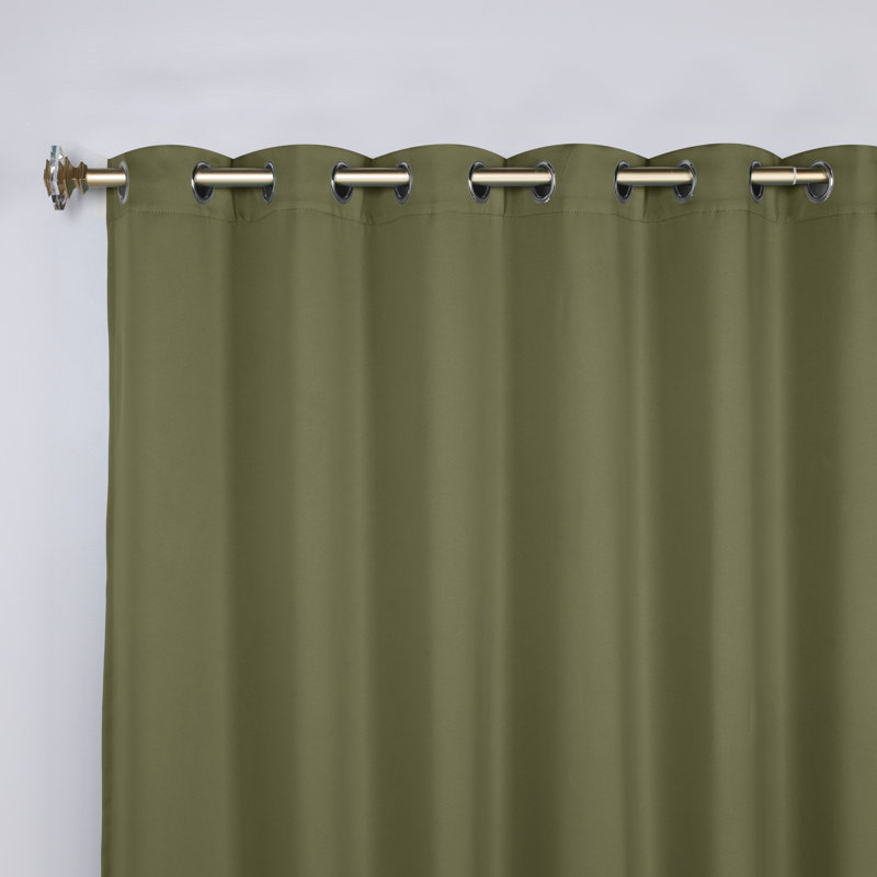 Paire de rideaux obscurcissant avec œillets Millendon, Vert olive, L 70 po x L 84 po