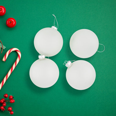 Ornement boule de Noël en verre à 2 finitions