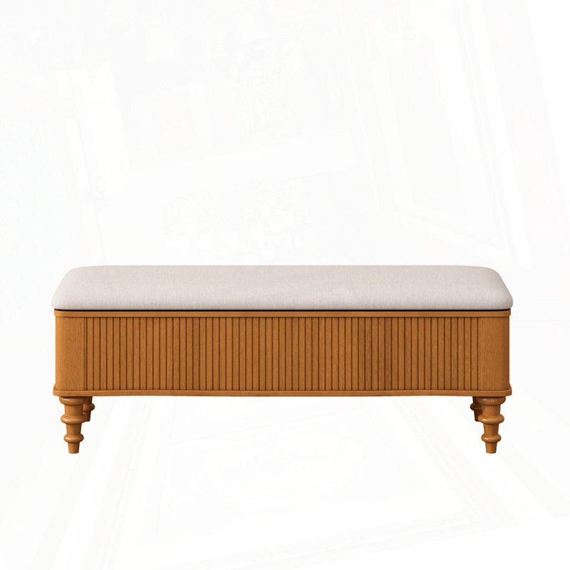 Banc de rangement multifonctionnel 50,8 po, Naturel