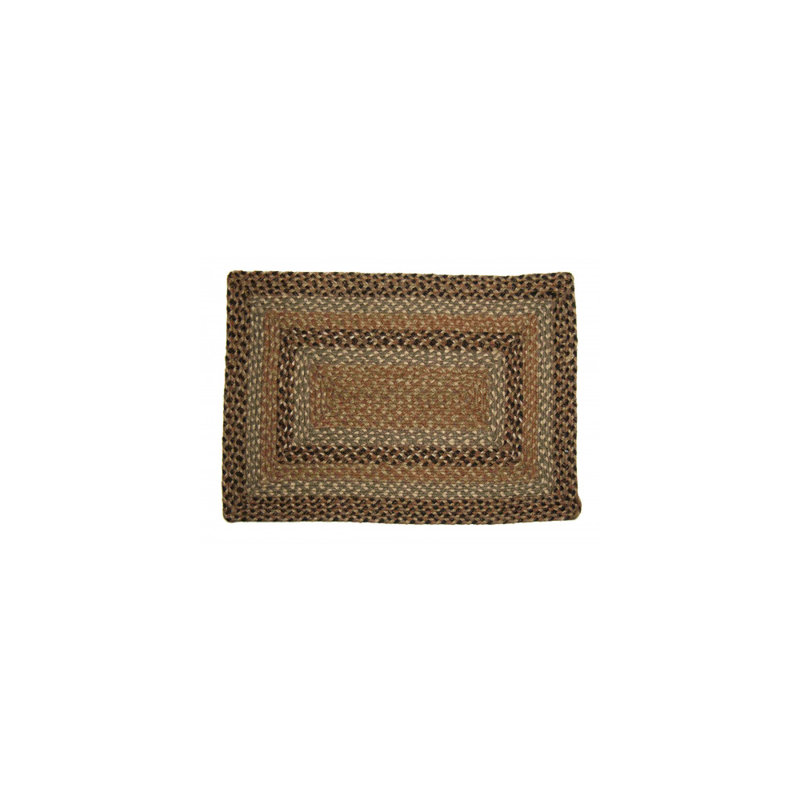 Tapis brun en coton tressé Pomeroy, Rectangle 1 pi 8 po x 2 pi 6 po