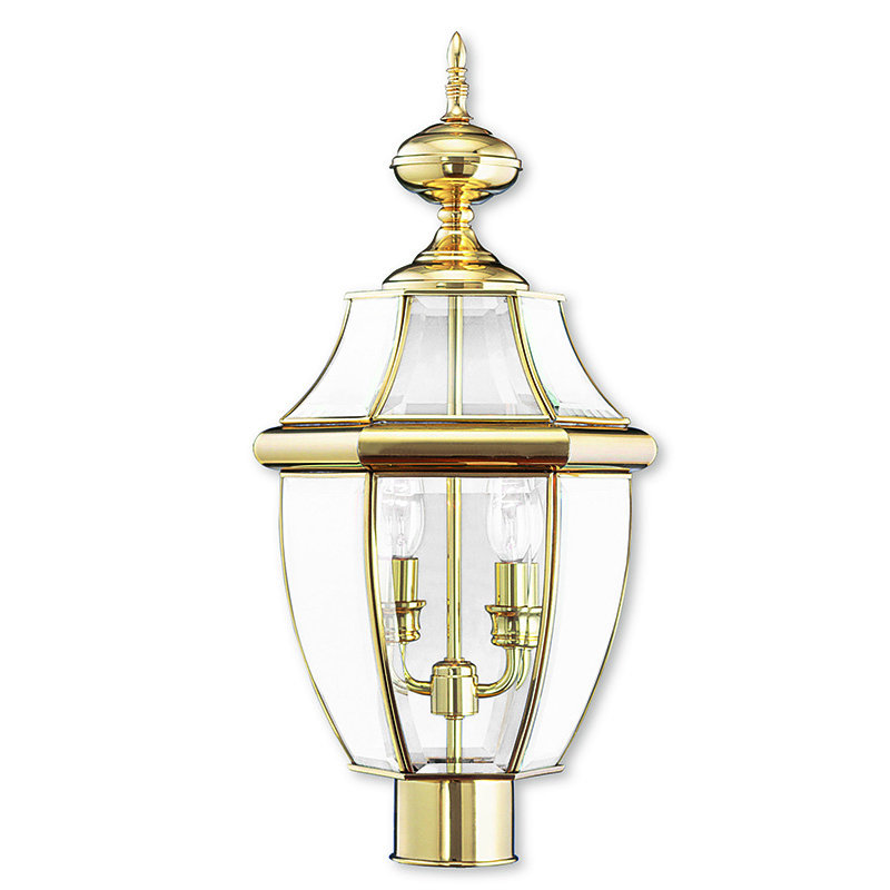 Tête de lanterne câblée 1 lumière Arelene, H 21,5 po x l 10,5 po x P 10,5 po, Laiton poli