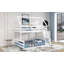 Lit superposé simple au dessus d'une chambre double avec échelle intégrée-362218501