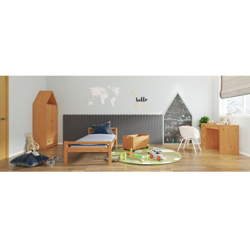Diepreye Solid Wood Writing Desk, Walnut