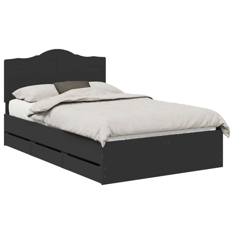 Bed Frame, Small Double (4'), Black