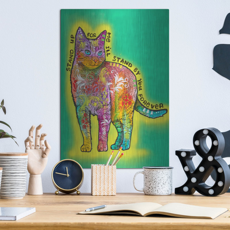 Lark Manor ™ «Stand Up For Me» par Dean Russo, art mural en métal, H 16 po x l 12 po