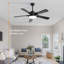 Arvine 5 - Blade LED Ceiling Fan with Remote Control and Light Kit