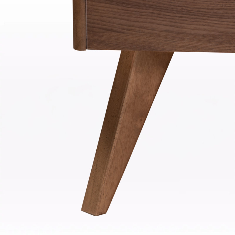 Chantol mid-century modern, King Platform Bed, Walnut Brown 79.1'' W X 82.1'' L X 58.3'' H, King