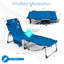 Chaise longue d'extérieur en métal-225065431