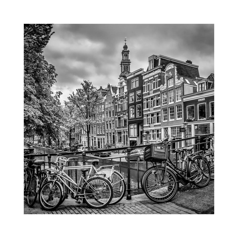 Amsterdam Flower Canal by Melanie Viola - Wrapped Canvas Print, 93.98 cm H x 93.98 cm W x 1.91 cm D