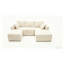 Canapé Boneless de 92,4 po, canapé modulaire Cloud, canapé en velours côtelé pour salon, canapé modulaire en U avec méridienne, sans assemblage-693831069-693831040