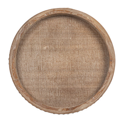 Plateau rond rond en bois