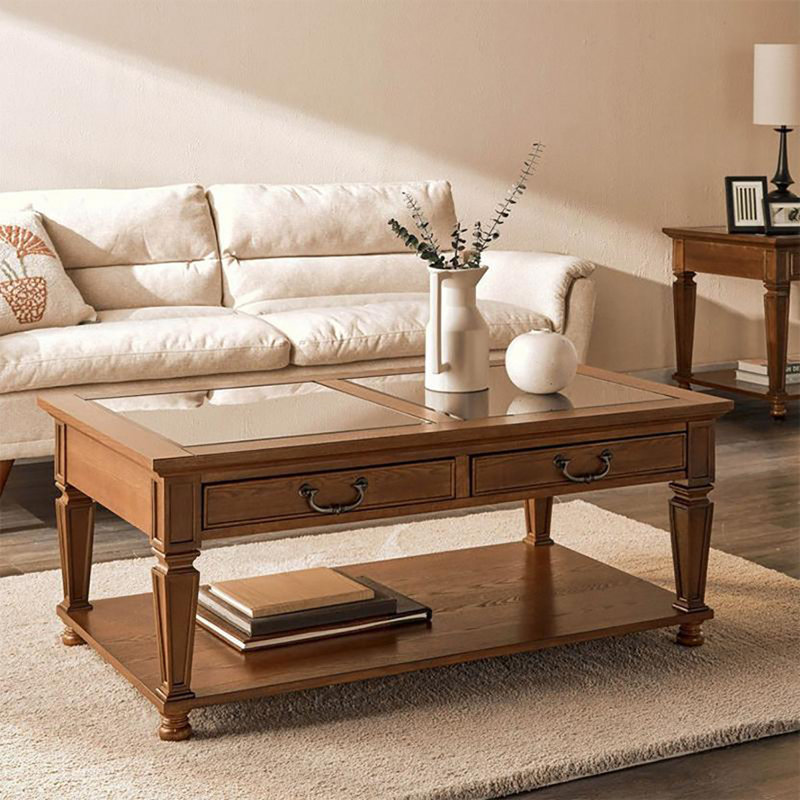 American retro rectangular end table
