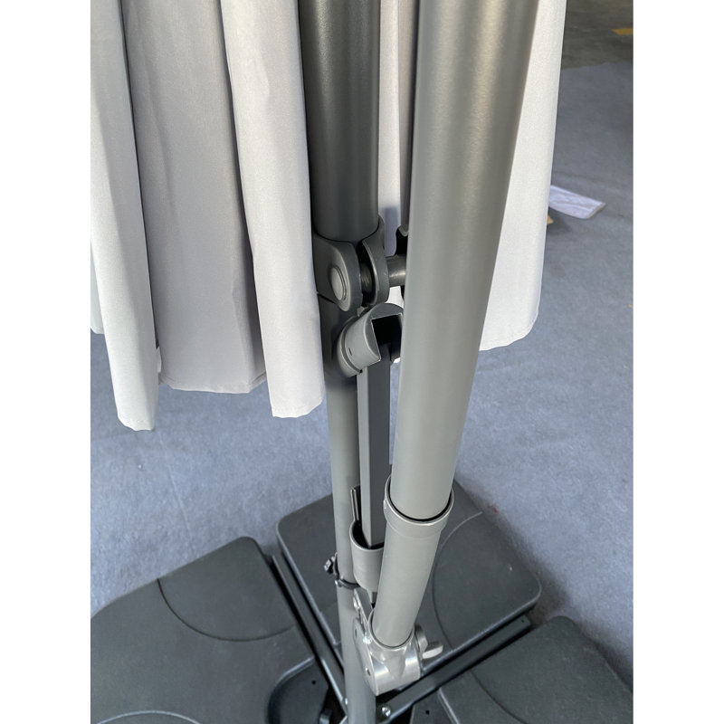 Parasol de patio suspendu 10 pi gris