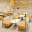 Banc rembourré en similicuir Luxury Cafe