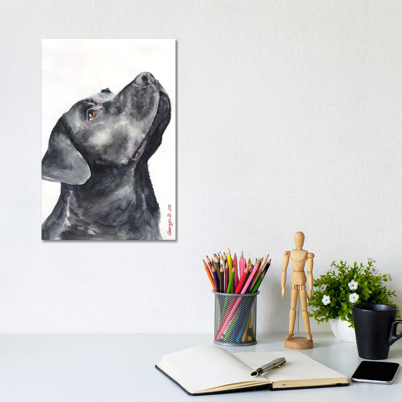 Silhouette Of Nude Woman by Johan Swanepoel - Wrapped Canvas Print, Classic Brown Wood Framed, 20.32 cm H x 30.48 cm W