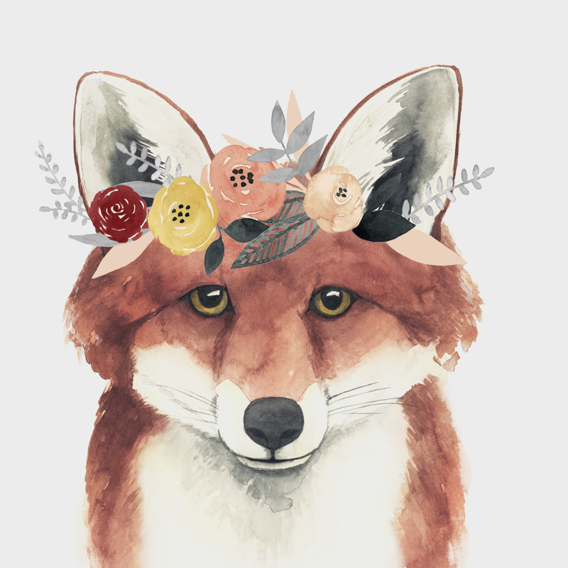 Flower Crown Forester IV by Grace Popp - Wrapped Canvas Painting, 30cm H x 30cm W x 3.8cm D