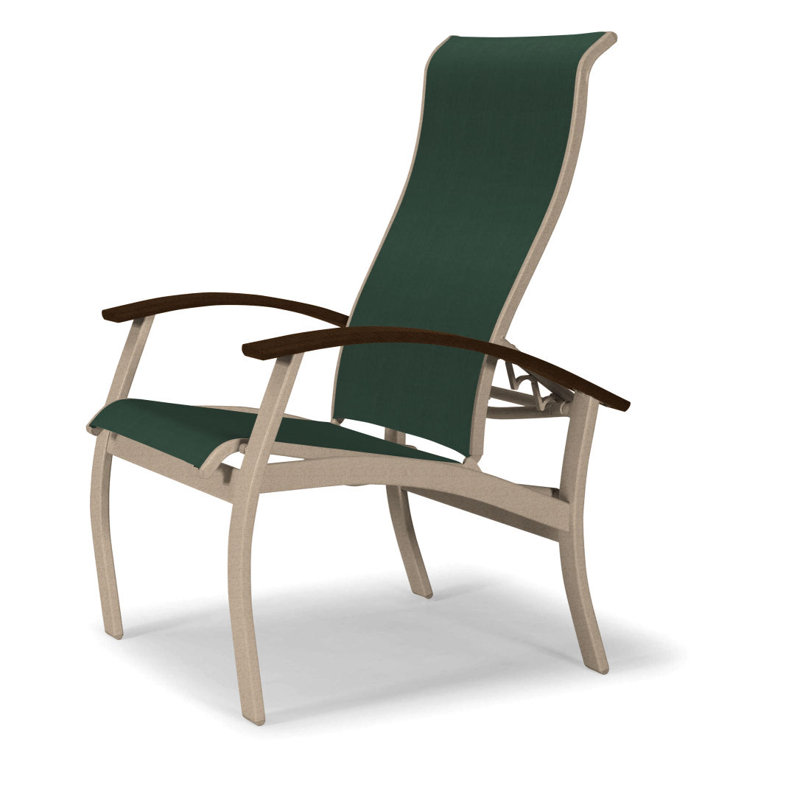Chaise de patio Askar, Vert forêt 22D Sunbrella® vert, Kona, Désert texturé