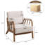 27.17" Wide Modern Upholstered Solid Wood Accent Chair With An Extra Pillow(Set of 7)-900265280